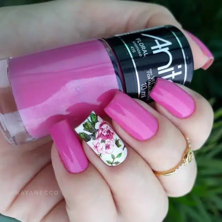 Unha Decorada Jardim Encantado