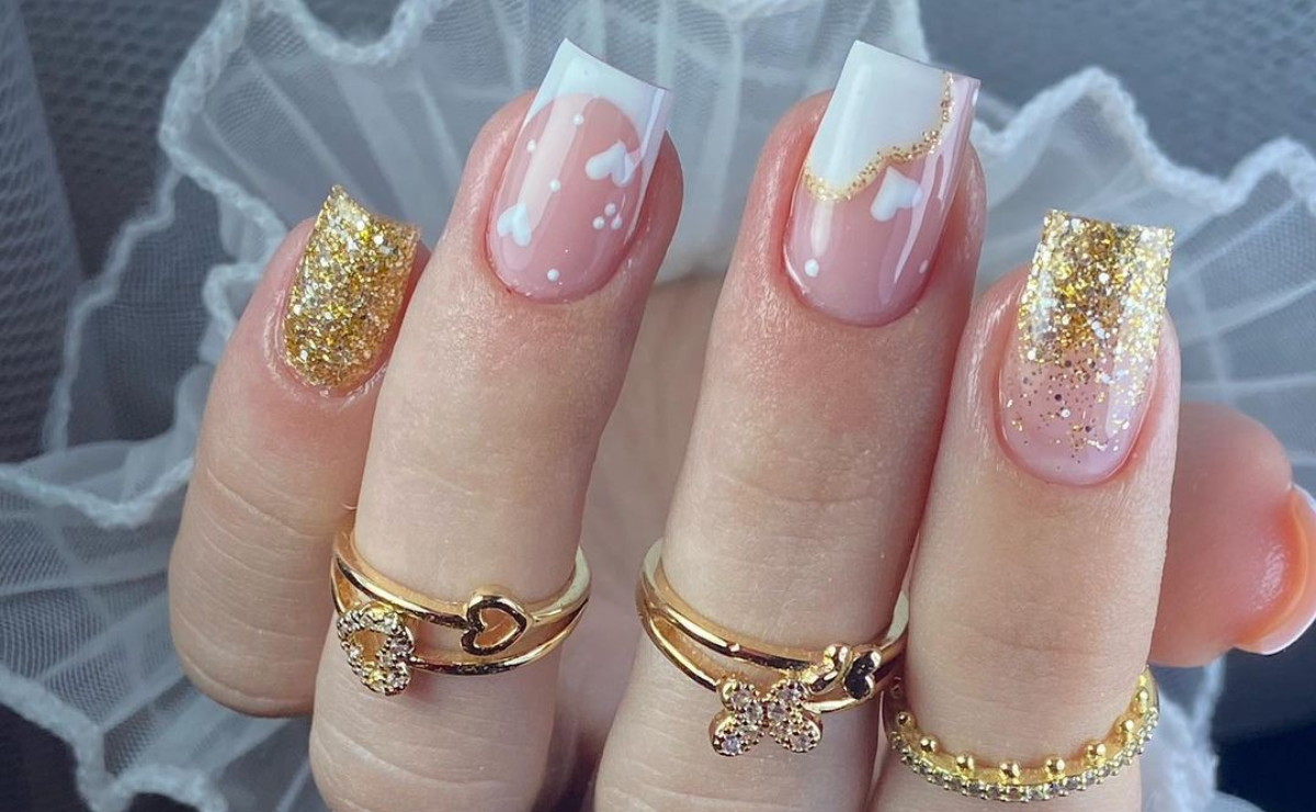 Unha Decorada Com Glitter