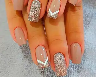 Unha Decorada Com Glitter