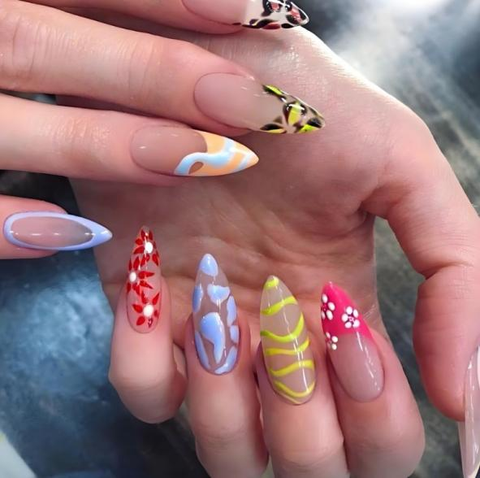 Types of Colored Nail Art