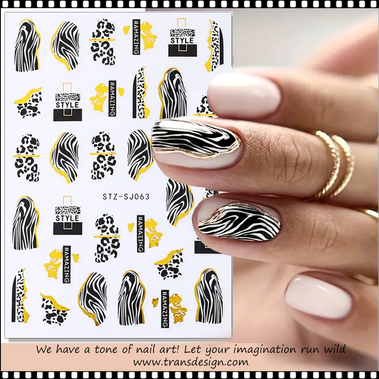 Zebra Nail Art