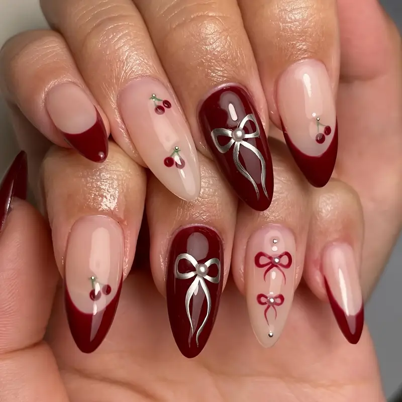 wine nail art
