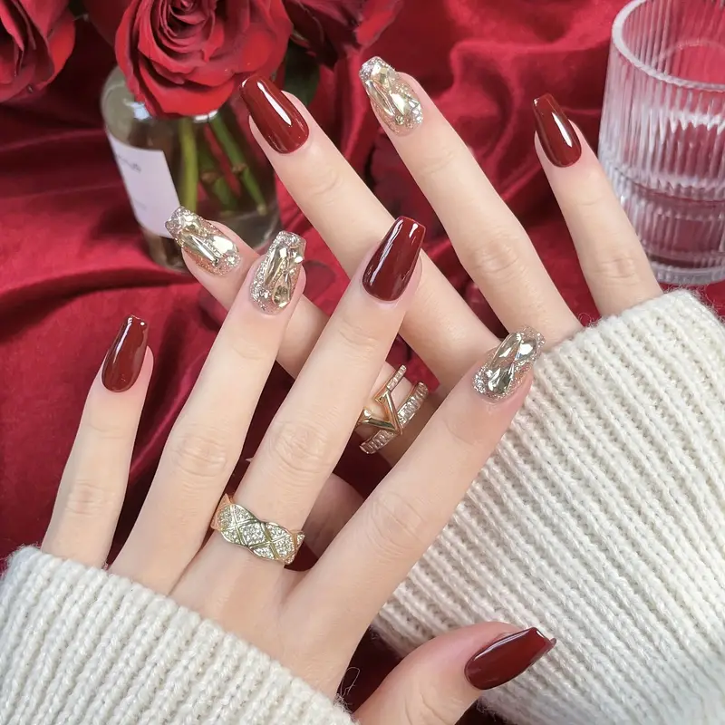 wine nail art