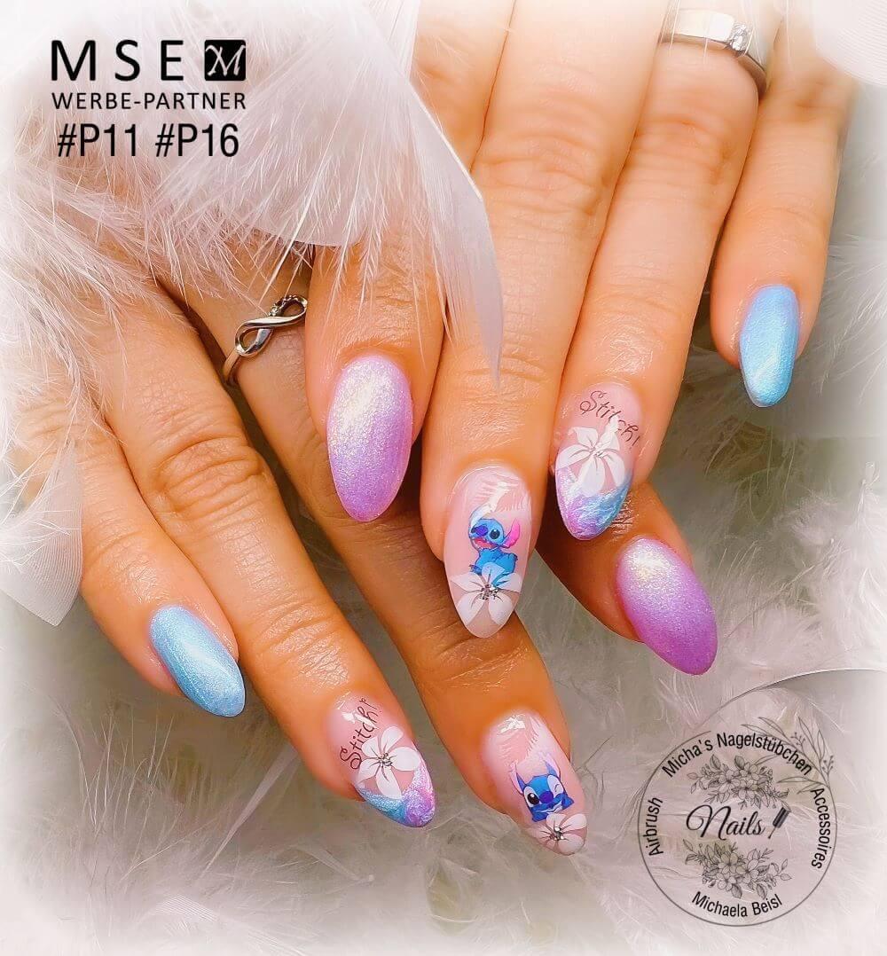 mother of pearl nail art