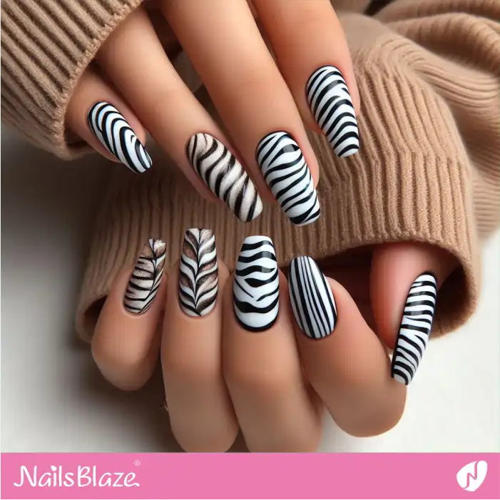 Zebra Nail Art