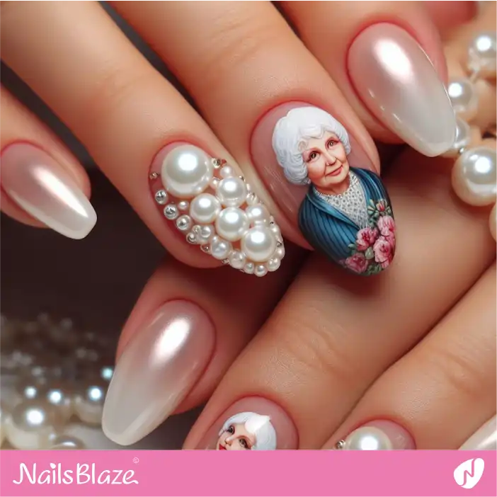 mother of pearl nail art