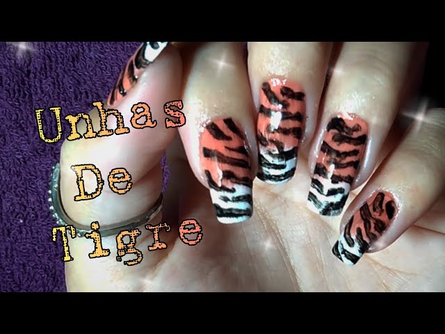 unha decorada tigre