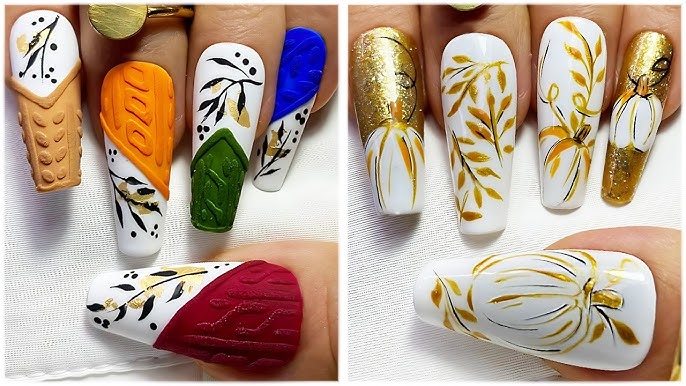 Gold Leaf Nail Art