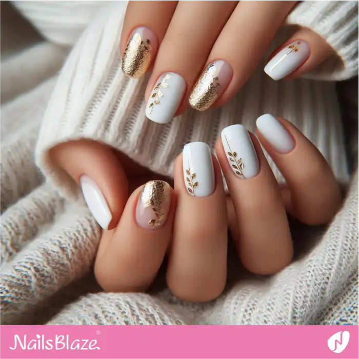 Gold Leaf Nail Art