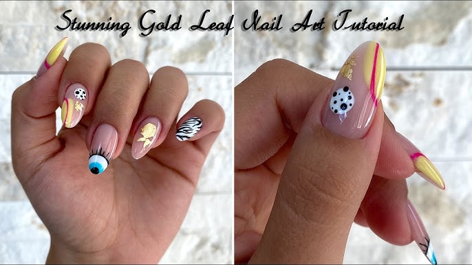 Gold Leaf Nail Art