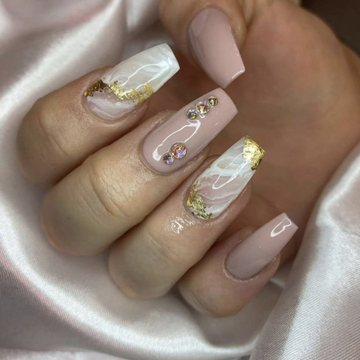 Gold Leaf Nail Art