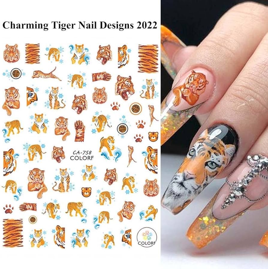 unha decorada tigre