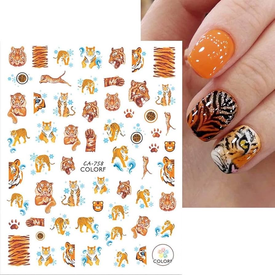 unha decorada tigre