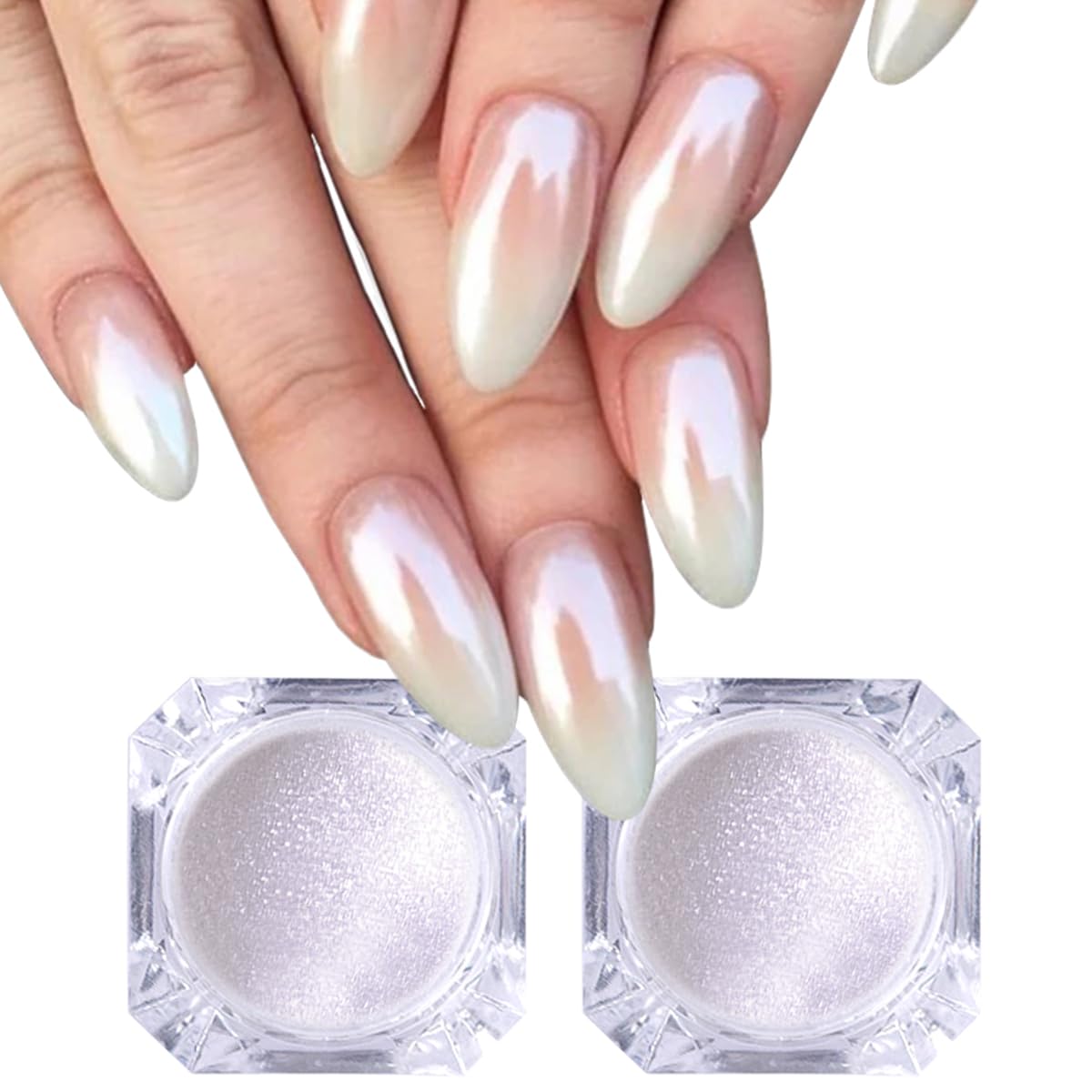 mother of pearl nail art