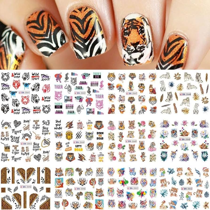 unha decorada tigre