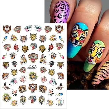 unha decorada tigre