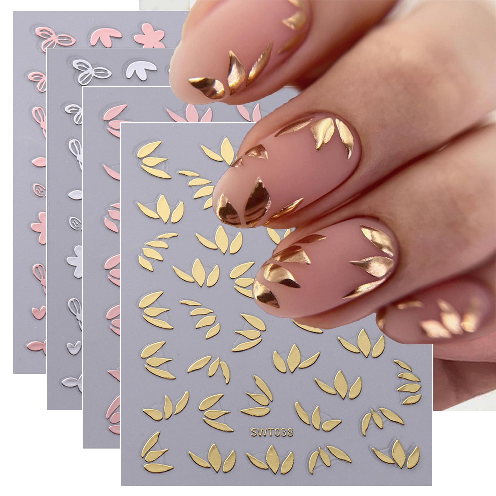 Gold Leaf Nail Art