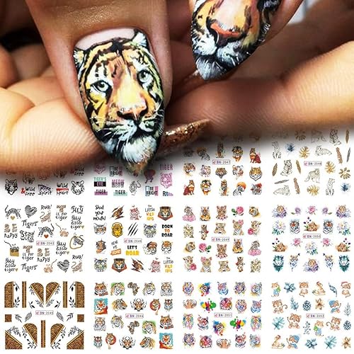 tiger nail art
