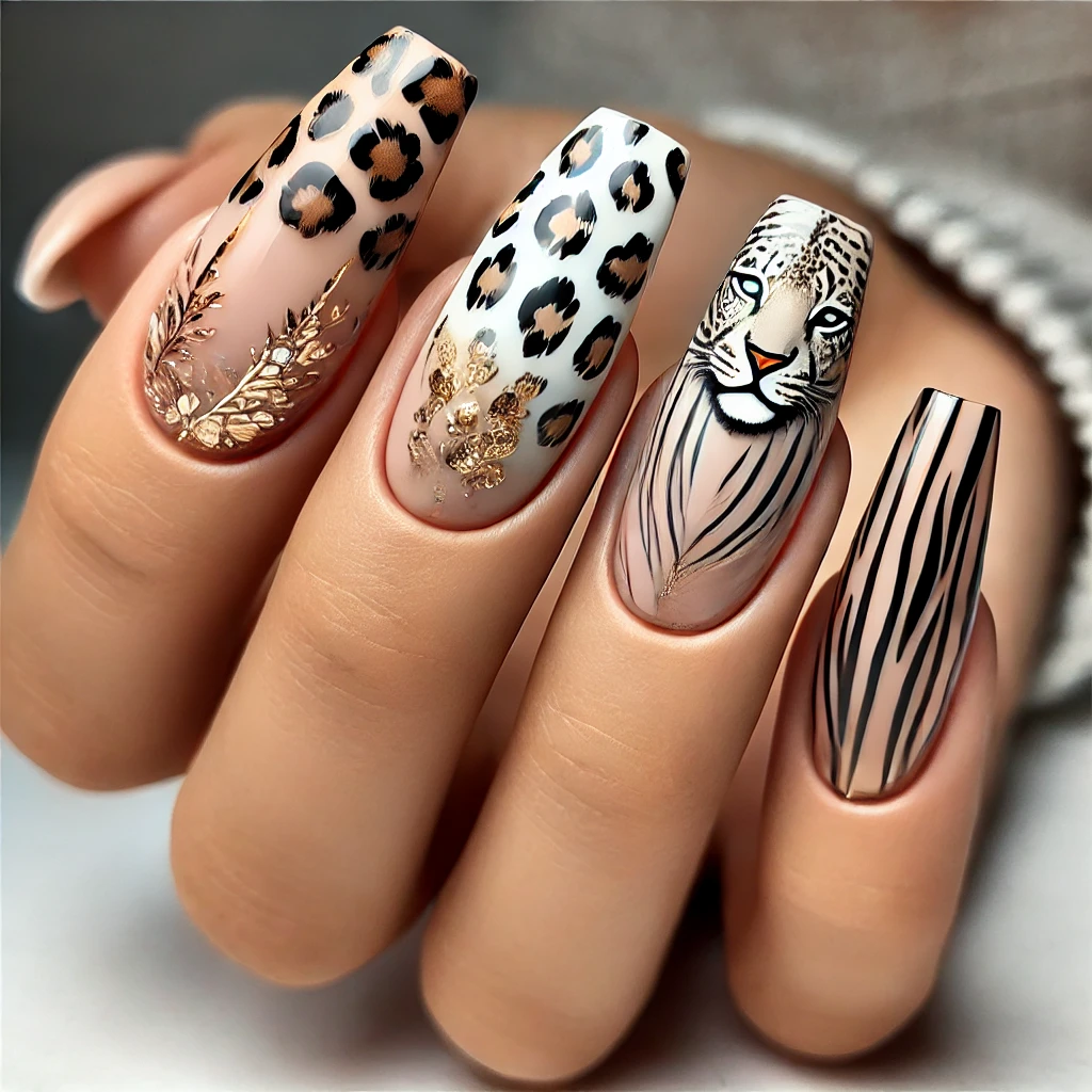 unha decorada tigre