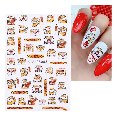 unha decorada tigre