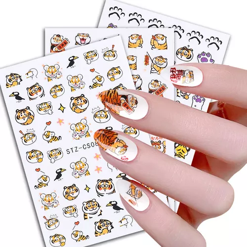 unha decorada tigre