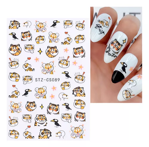 unha decorada tigre