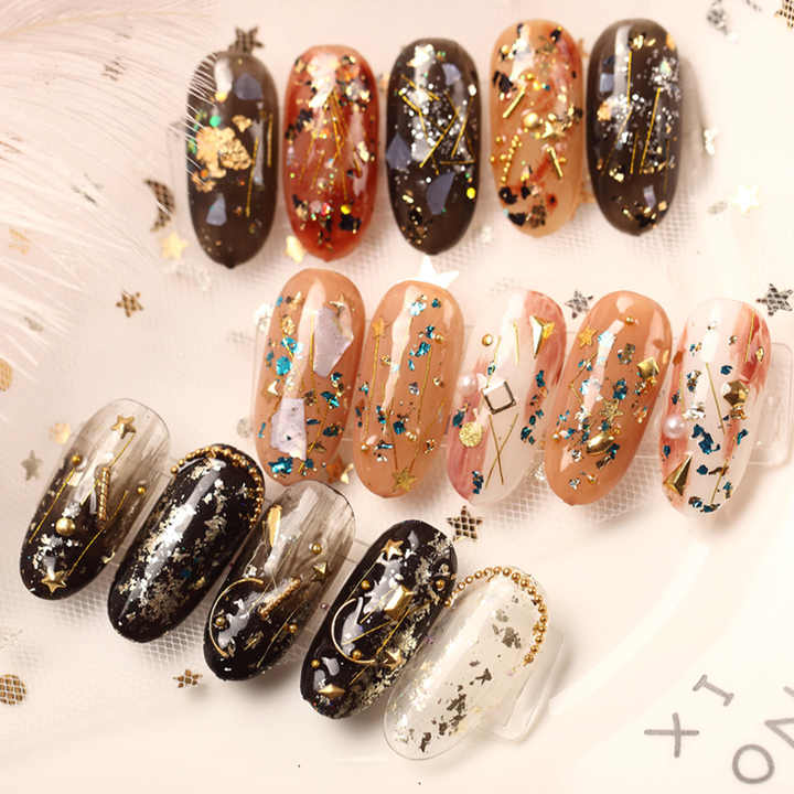 Gold Leaf Nail Art