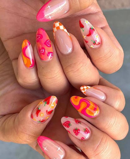 Types of Colored Nail Art