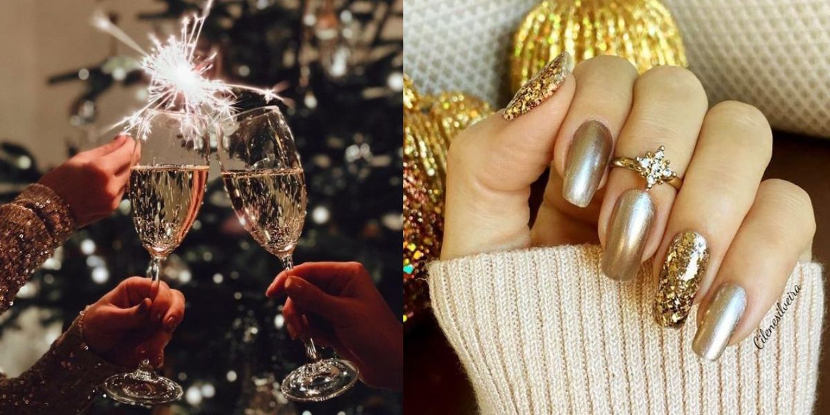 Christmas and New Year nail art 2025
