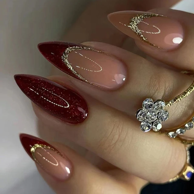 wine nail art
