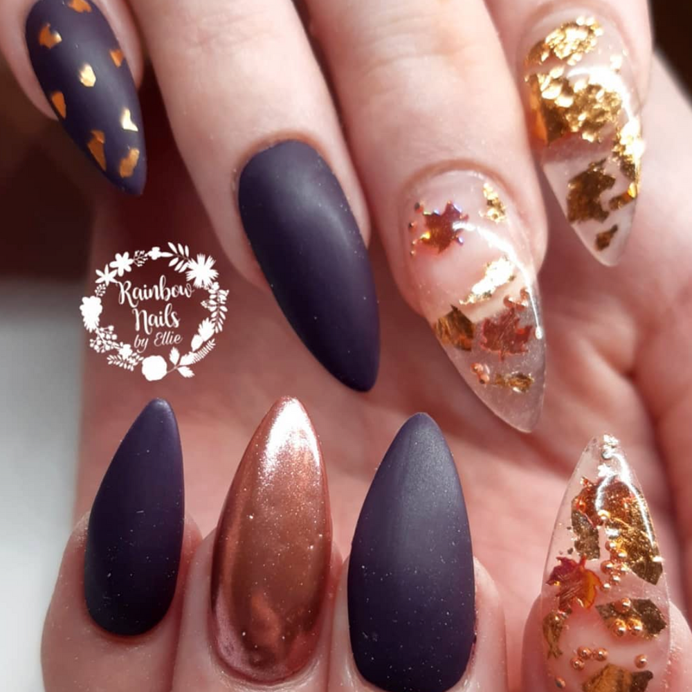Gold Leaf Nail Art