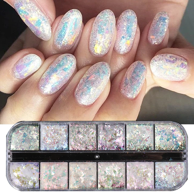 mother of pearl nail art