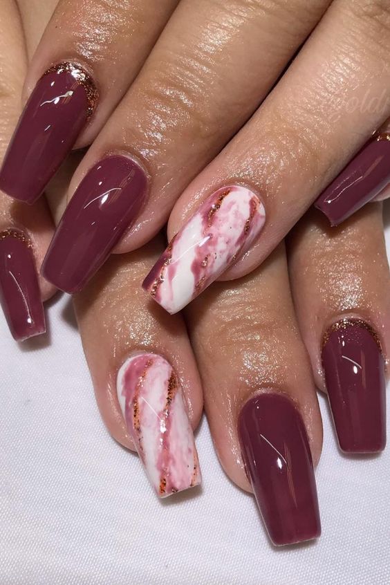 wine nail art