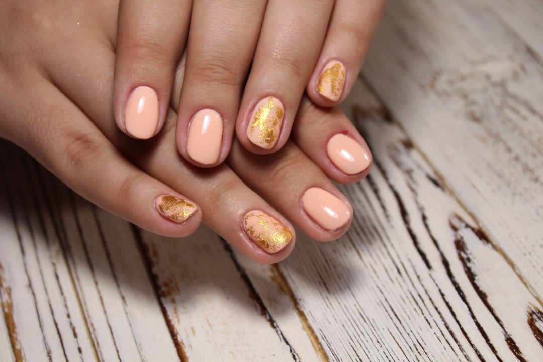 Gold Leaf Nail Art