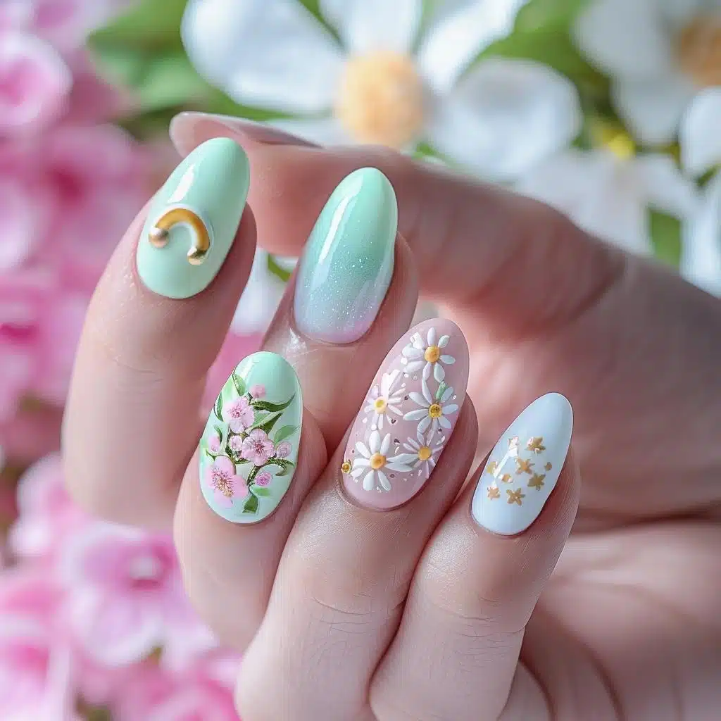 Types of Colored Nail Art