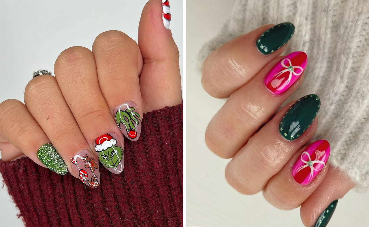 Christmas nail art 2023