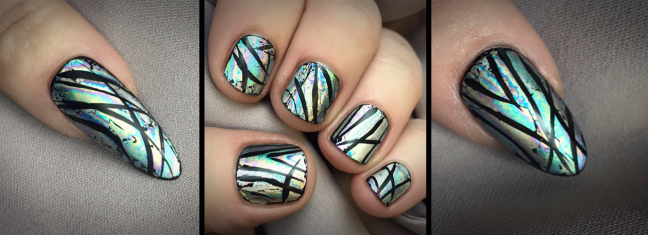 mother of pearl nail art