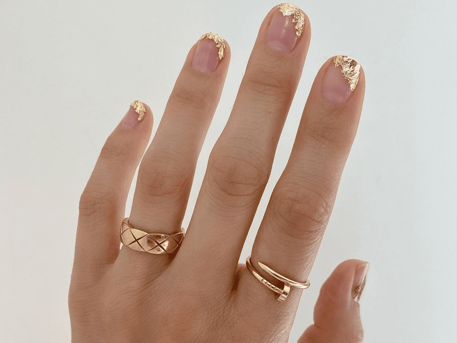 Gold Leaf Nail Art
