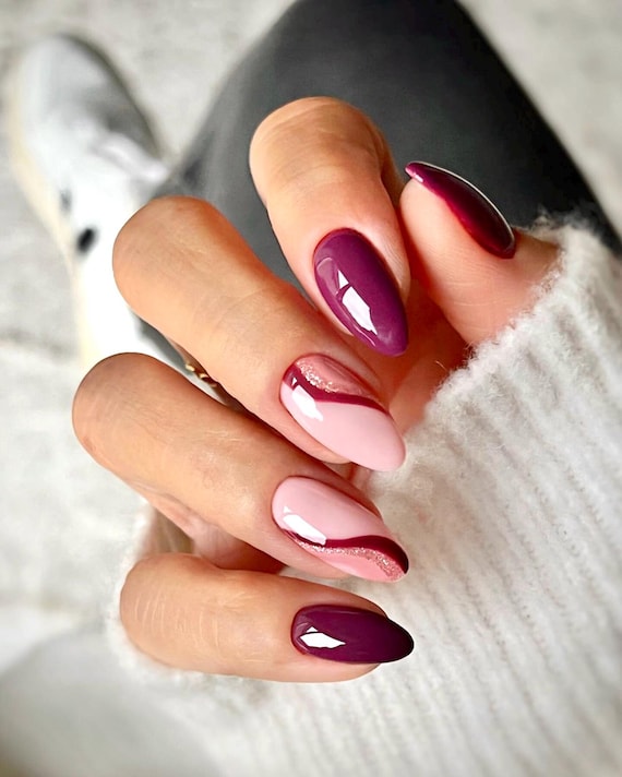 wine nail art