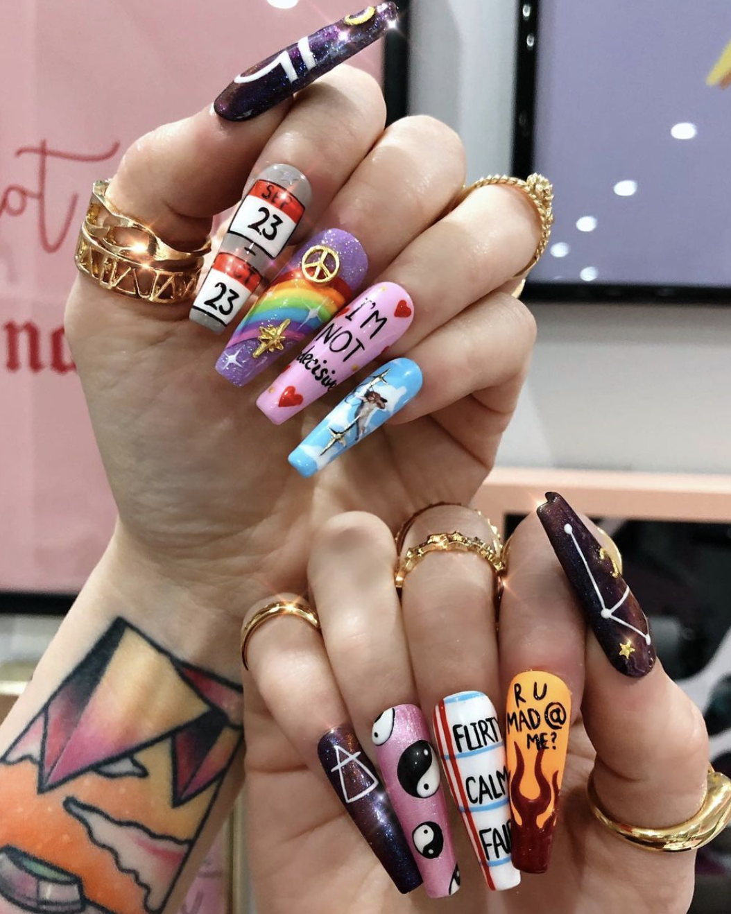 Types of Colored Nail Art