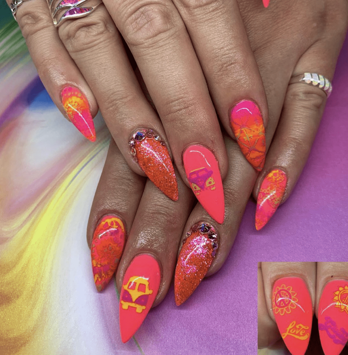 Types of Colored Nail Art