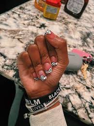 nail art with boyfriend