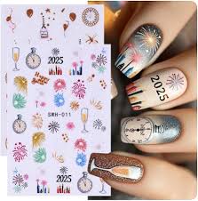 Christmas and New Year nail art 2025