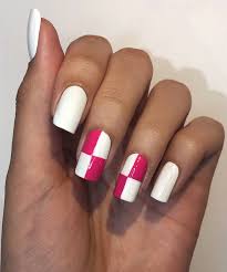 Red Checkered Nail Art