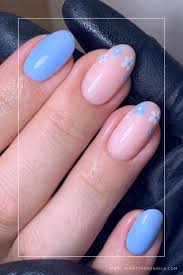 blue and pink nail art