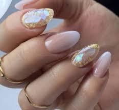mother of pearl nail art