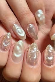 mother of pearl nail art