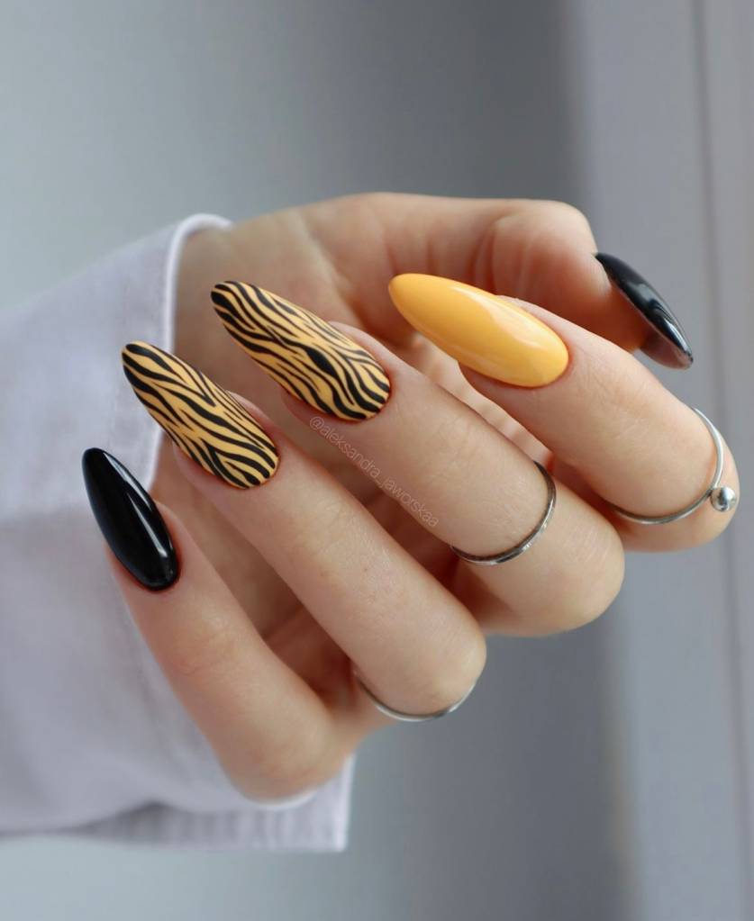 unha decorada tigre