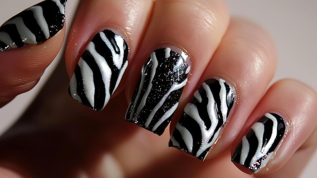 Zebra Nail Art