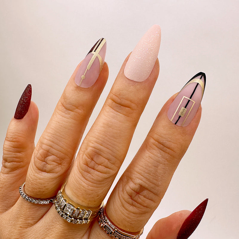 wine nail art